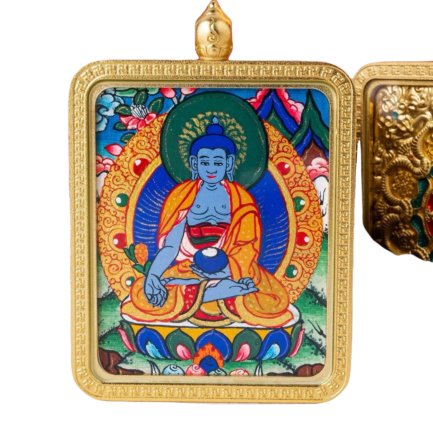 Pharmacist Buddha Thangka Pendant